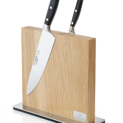 Ceppo Magnetico In Quercia E Acciaio Inox Per 10 Coltelli