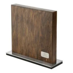 Ceppo Magnetico In Frassino E Acciaio Inox Per 10 Coltelli