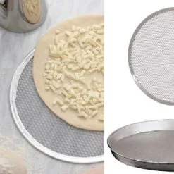 Set Pizza: Teglia Forno Con Retina In Alluminio