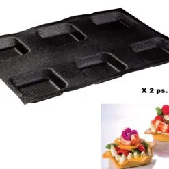 Set 2 Stampi Microforati Quadrato D. 8,5 Cm. Di Martellato