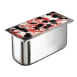 Bacinella Per Gelato In Acciaio Inox - Dim. Cm. 36x16,5