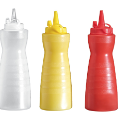 Flacone Dosatore, Biberon, Dosasalse In Polietilene 0,33 Lt. (giallo, Rosso, Bianco)