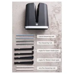 Affilacoltelli Professionale ZWILLING V-Edge Completo Di 3 Pietre Per Affilare
