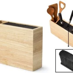 Ceppo In Legno Per Coltelli E Utensili