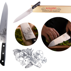 Coltello Giapponese Gyuto Masahiro Carpa Koi Con Personalizzazione Nome