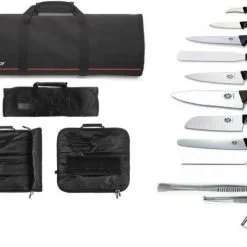 Valigetta Completa Di Coltelli Victorinox Swiss Classic, Fibrox Manico Nero E Accessori